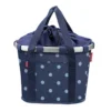 Bikebasket Fahrradkorb vorne für KLICKfix Lenkeradapter (mixed dots blue)