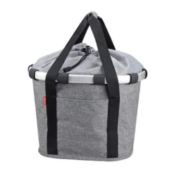 Bikebasket Fahrradkorb vorne für KLICKfix Lenkeradapter (twist silver)