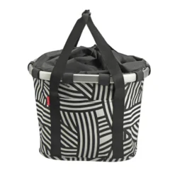 Bikebasket Fahrradkorb vorne für KLICKfix Lenkeradapter (zebra)