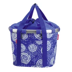 Bikebasket Fahrradkorb vorne für KLICKfix Lenkeradapter (batik strong blue)