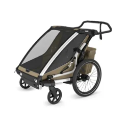Chariot Cross 2 double Fahrradanhänger Kinder braun