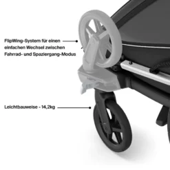 Chariot Cross 2 single Fahrradanhänger Kinder braun
