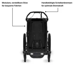 Chariot Sport 2 Single Fahrradanhänger Kinder schwarz