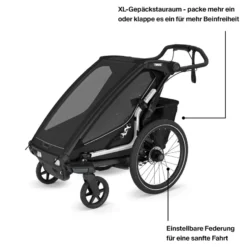 Chariot Sport 2 Single Fahrradanhänger Kinder schwarz