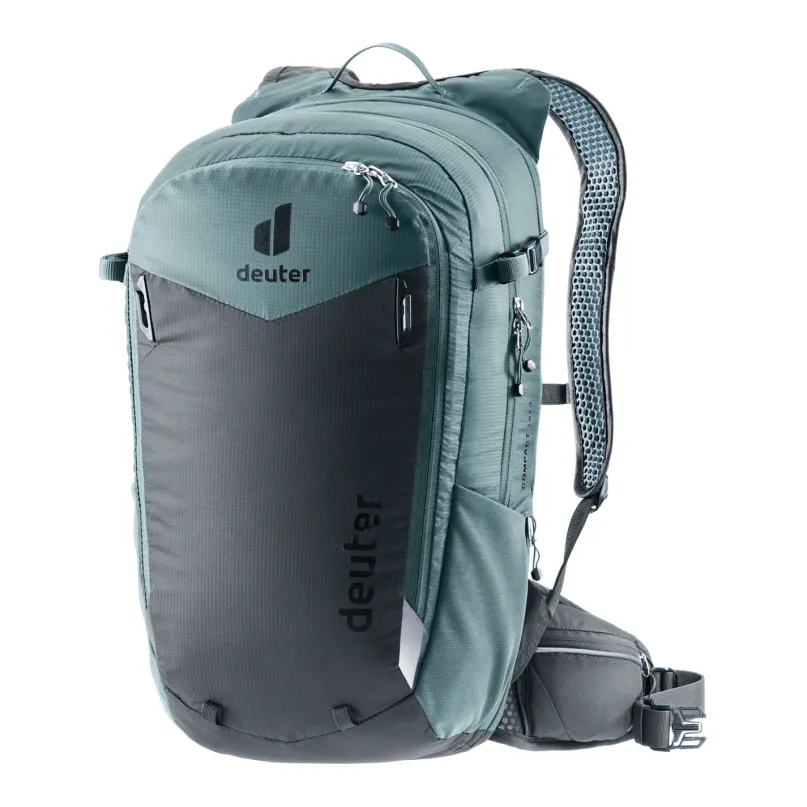 Compact 14+3 Fahrradrucksack türkis/grau