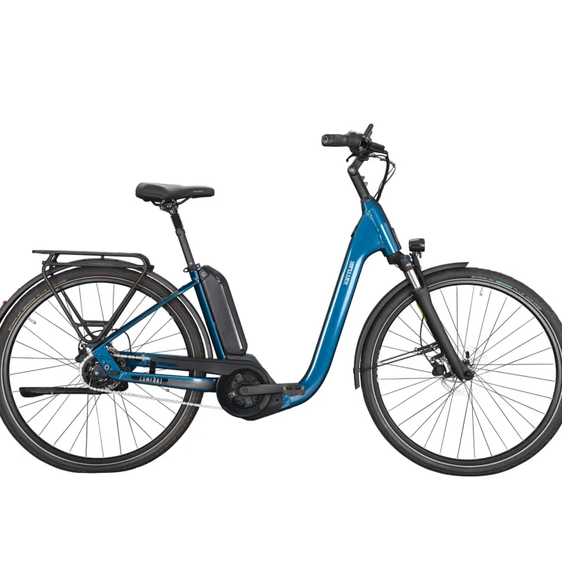 E-Comfort P5 RT E-Bike City Bike Tiefeinsteiger 28" blau