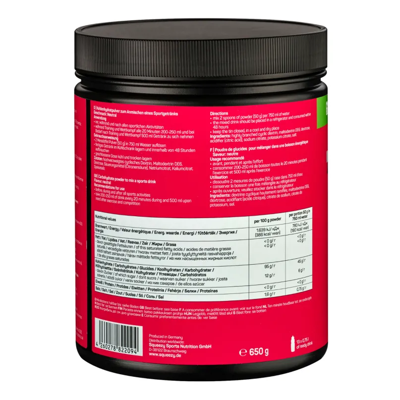 Energy Drink Basic Formula Pro Elektrolyte Getränk vegan 650 g