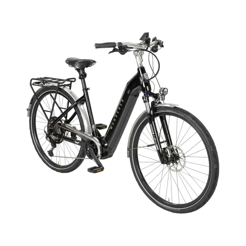 E-Tourer I-12 E-Bike Trekkingrad Tiefeinsteiger 28" schwarz