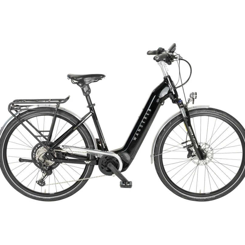 E-Tourer I-12 E-Bike Trekkingrad Tiefeinsteiger 28" schwarz