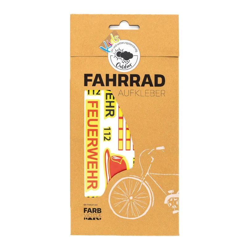 Fahrradaufkleber Feuerwehr