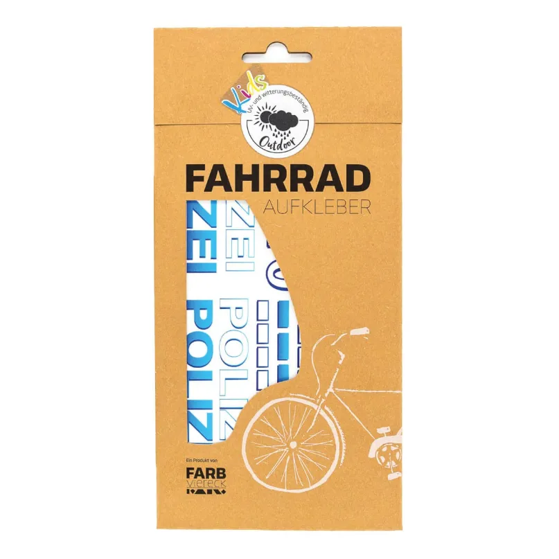 Fahrradaufkleber Polizei
