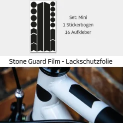 Fahrrad-Schutzaufkleber Set Mini schwarz