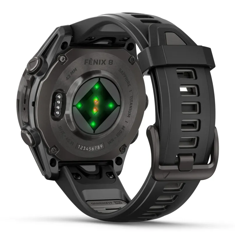 Fenix 8 AMOLED Smartwatch GPS schwarz-titan-carbongrau