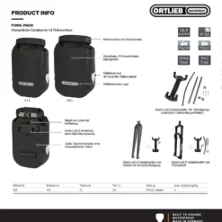 Fork-Pack 5,8 l Bikepacking-Gabeltasche dark sand