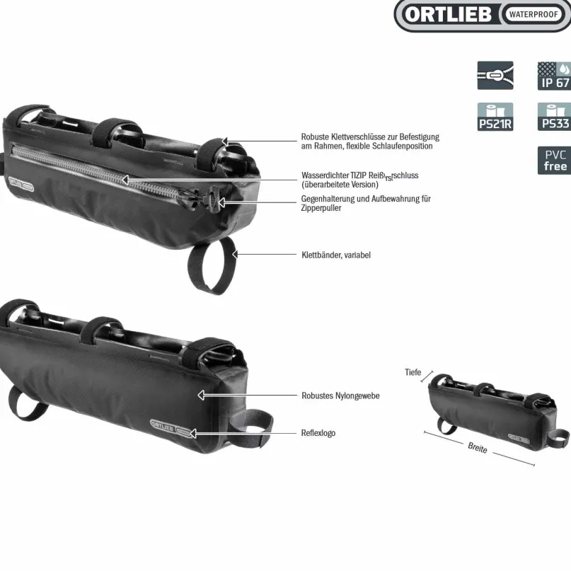 Frame-Pack Toptube Bikepacking-Rahmentasche (4 l)