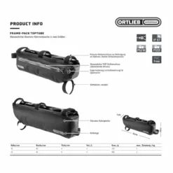 Frame-Pack Toptube 4 l Bikepacking-Rahmentasche braun