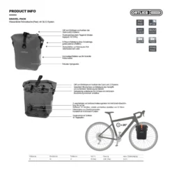 Gravel-Pack Fahrradtaschen Paar schwarz