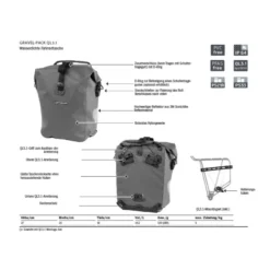 Gravel-Pack QL3.1 Fahrradtasche vorne