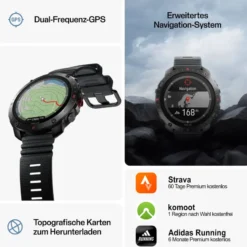 Grit X2 Pro Outdoor Multisport Smartwatch schwarz