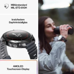 Grit X2 Pro Outdoor Multisport Smartwatch grau