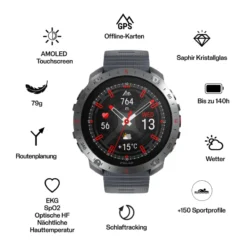 Grit X2 Pro Outdoor Multisport Smartwatch grau