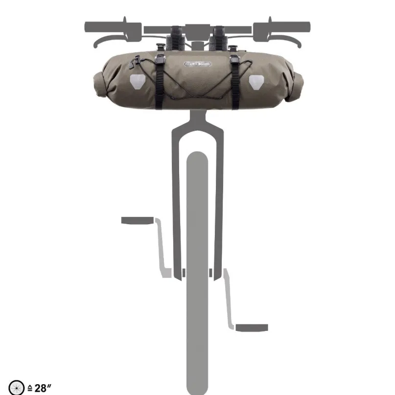 Handlebar-Pack 15 L Bikepacking-Lenkertasche braun