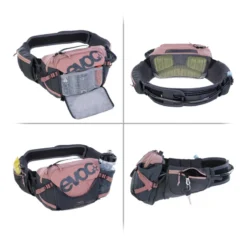 Hip Pack Pro 3 Gürteltasche Fahrrad grau/pink inkl. 1,5 l Trinkblase
