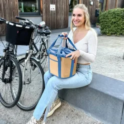 KLICKfix Bikebasket Fahrradkorb vorne twist berry