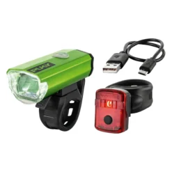 Lumi Fahrradlicht Kinder Set grün