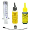 Ölwechsel-Set: Spülöl + Ganzjahresöl + Ölablassschraube + Einwegspritze + Öleinfüllschlauch (100 ml)