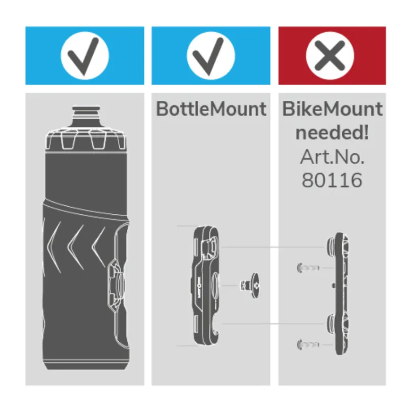 MonkeyBottle 600 ml Fahrrad-Trinkflasche ohne BikeMount