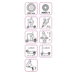 Muuwmi 200mm Scooter pink