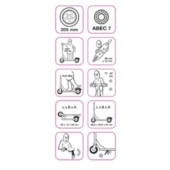 Muuwmi 205 mm Scooter pink
