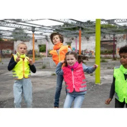 Nutty Warnweste Kinder pink