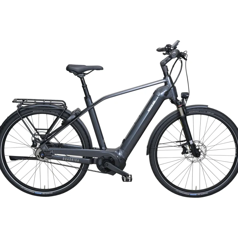 Quadriga CX5 HD Benelux Belt FL E-Bike Trekkingrad Herren 28" grau
