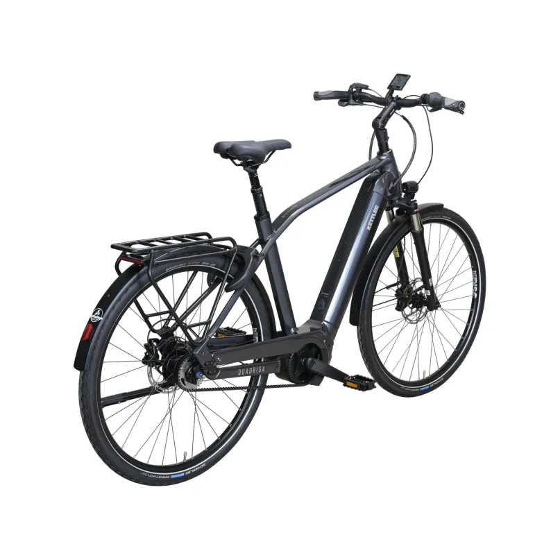 Quadriga CX5 HD Benelux Belt FL E-Bike Trekkingrad Herren 28" grau