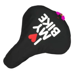 Saddle Cover Sattelbezug Fahrrad I Love My Bike schwarz
