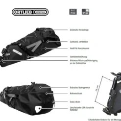 Seat-Pack 16,5 L Bikepacking-Satteltasche schwarz