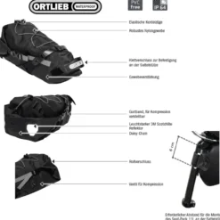 Seat-Pack 11 L Bikepacking-Satteltasche schwarz