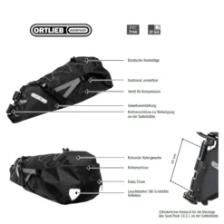 Seat-Pack 16,5 L Bikepacking-Satteltasche braun
