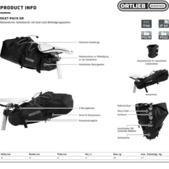 Seat-Pack QR 13 L Satteltasche schwarz
