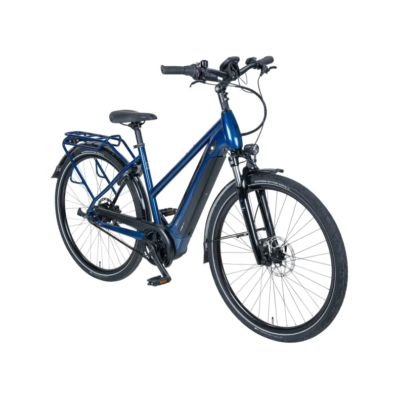 Solero EVO 8 R Belt E-Bike City Bike Trapez 28" blau