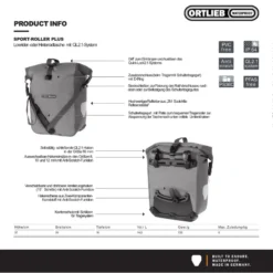 Sport-Roller Plus Fahrradtasche grün