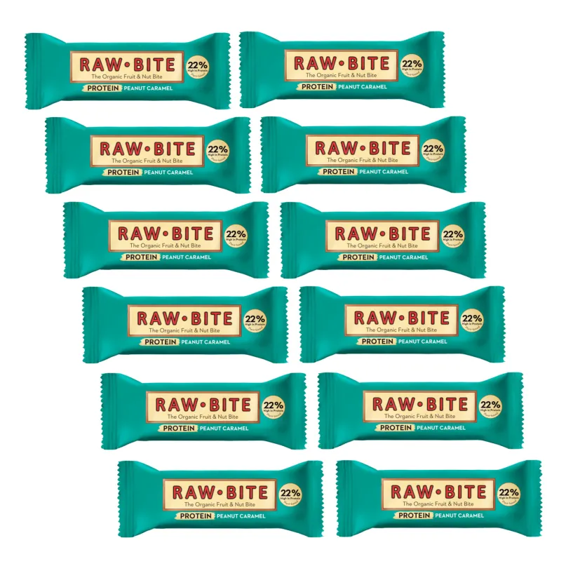 The Organic Fruit Nut Bite Protein Eiweißriegel vegan Box (12 x 45 g)