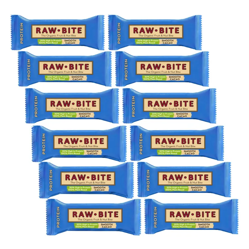 The Organic Fruit Nut Bite Protein Eiweißriegel vegan Box (12 x 45 g)