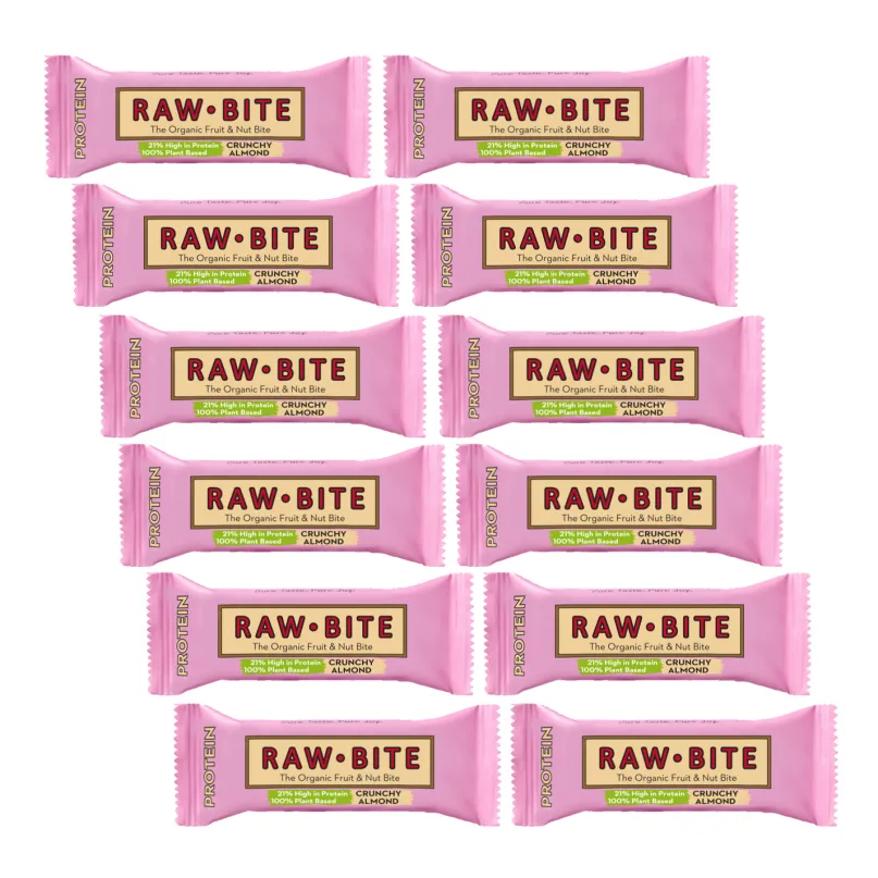 The Organic Fruit Nut Bite Protein Eiweißriegel vegan Box (12 x 45 g)