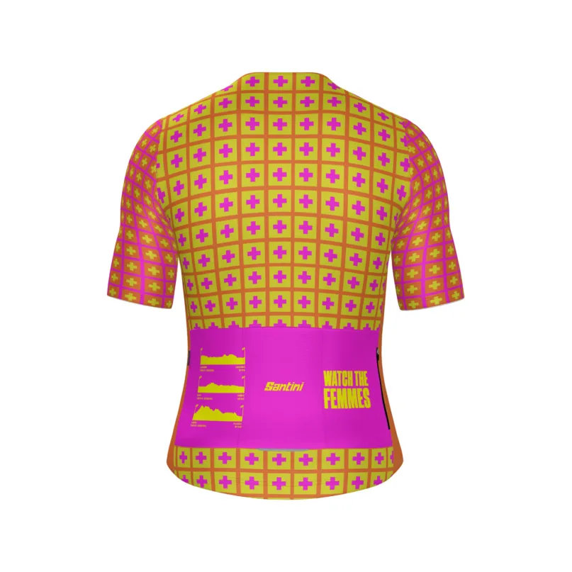 Tour de France Femmes Suisse Radtrikot kurzarm Damen