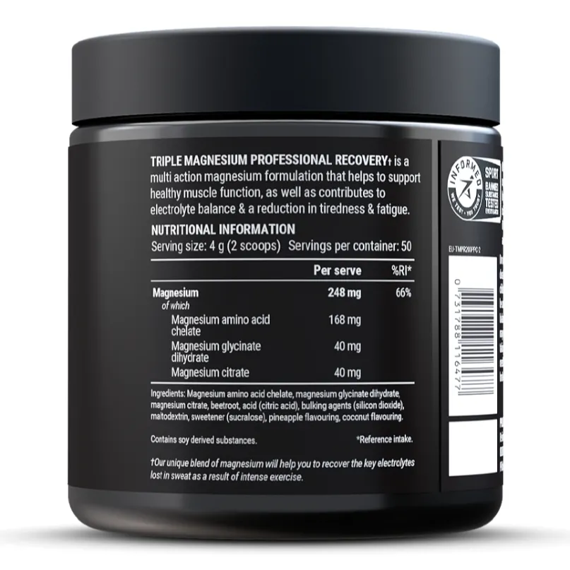 Triple Magnesium Pulver Dose (200 g) + Shaker (500 ml)
