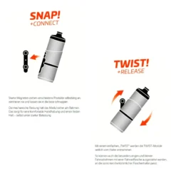 Twist 600 ml Fahrrad Trinkflasche (ohne Bike Base)