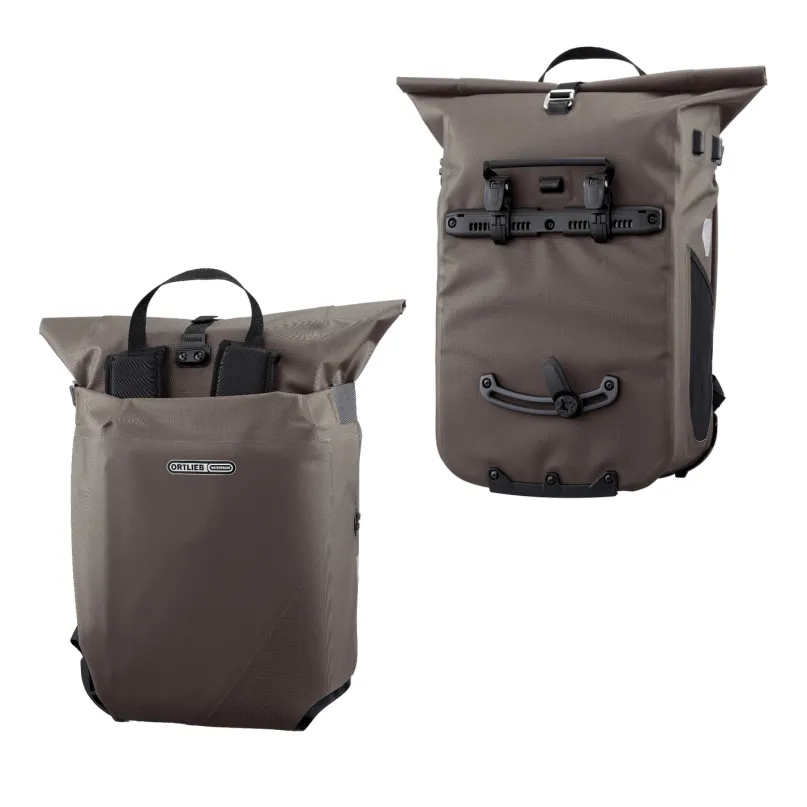 Vario Fahrrad-Packtasche/Rucksack braun
